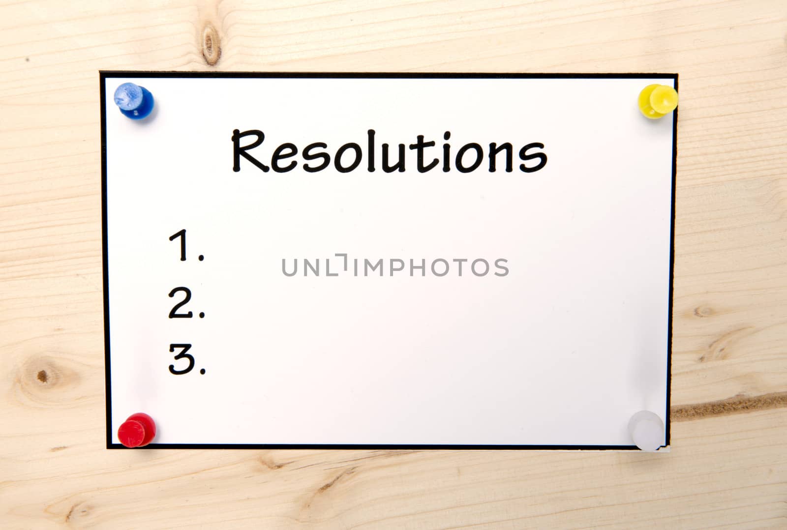 New year Resolutions Note in Blank 