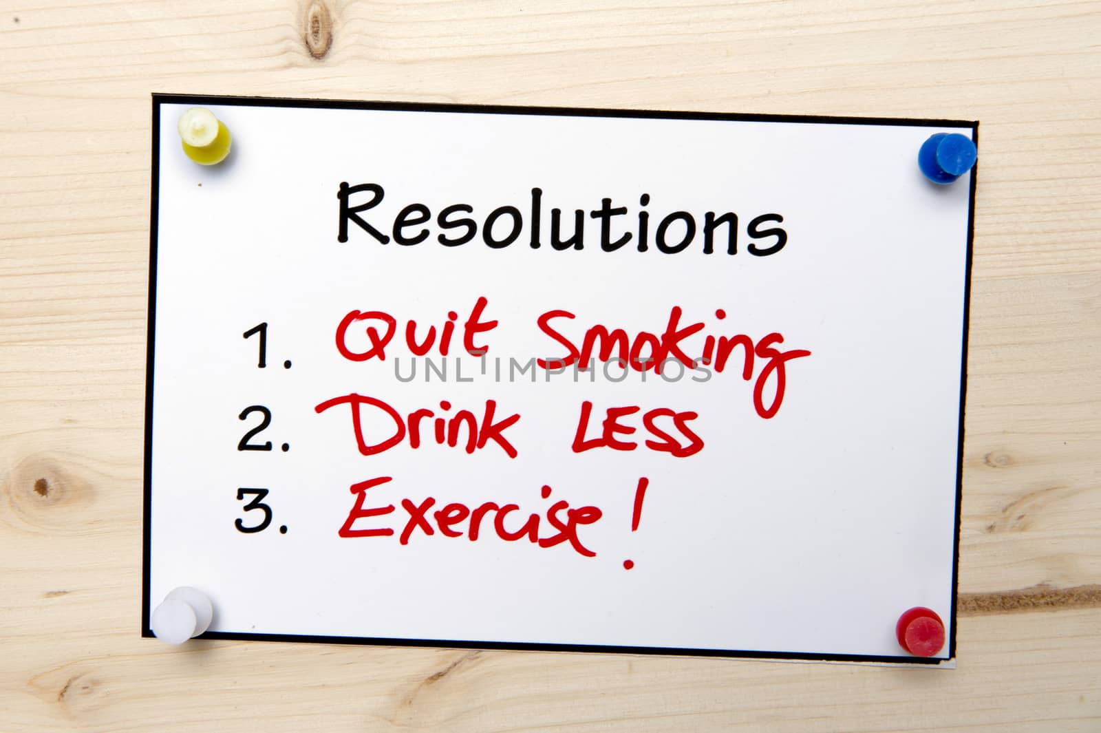 New year Resolutions Note by ocusfocus