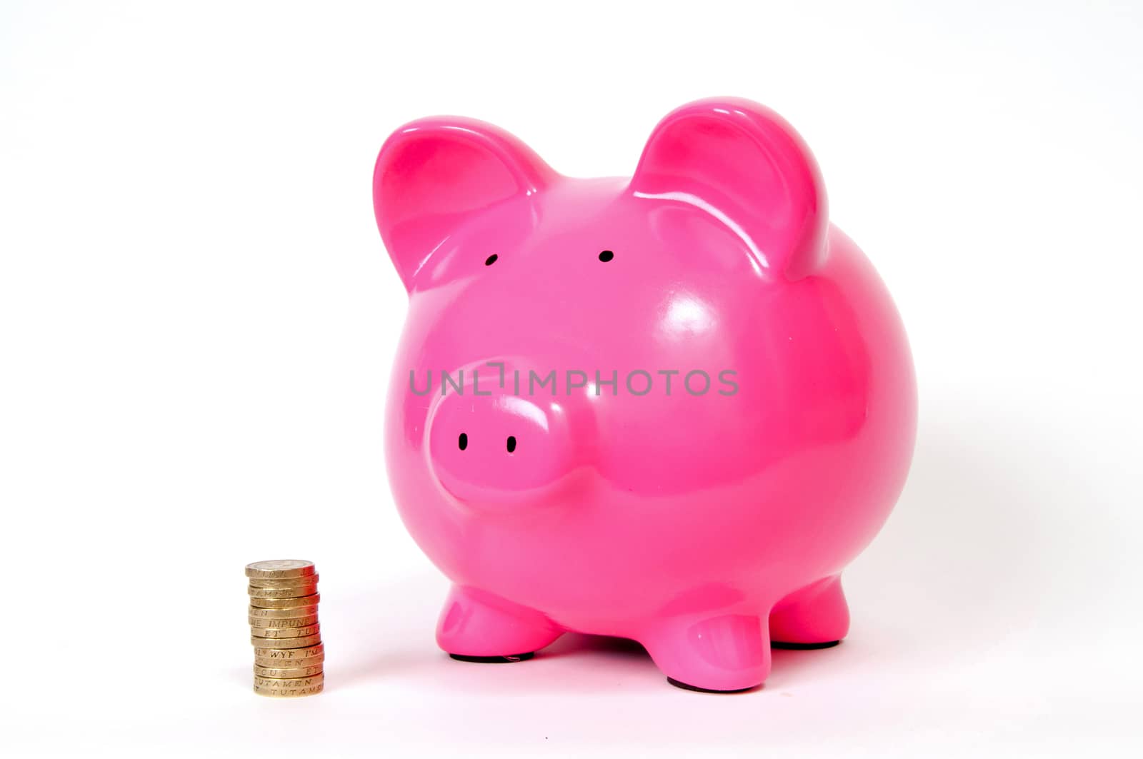 piggy bank with GBP  by ocusfocus