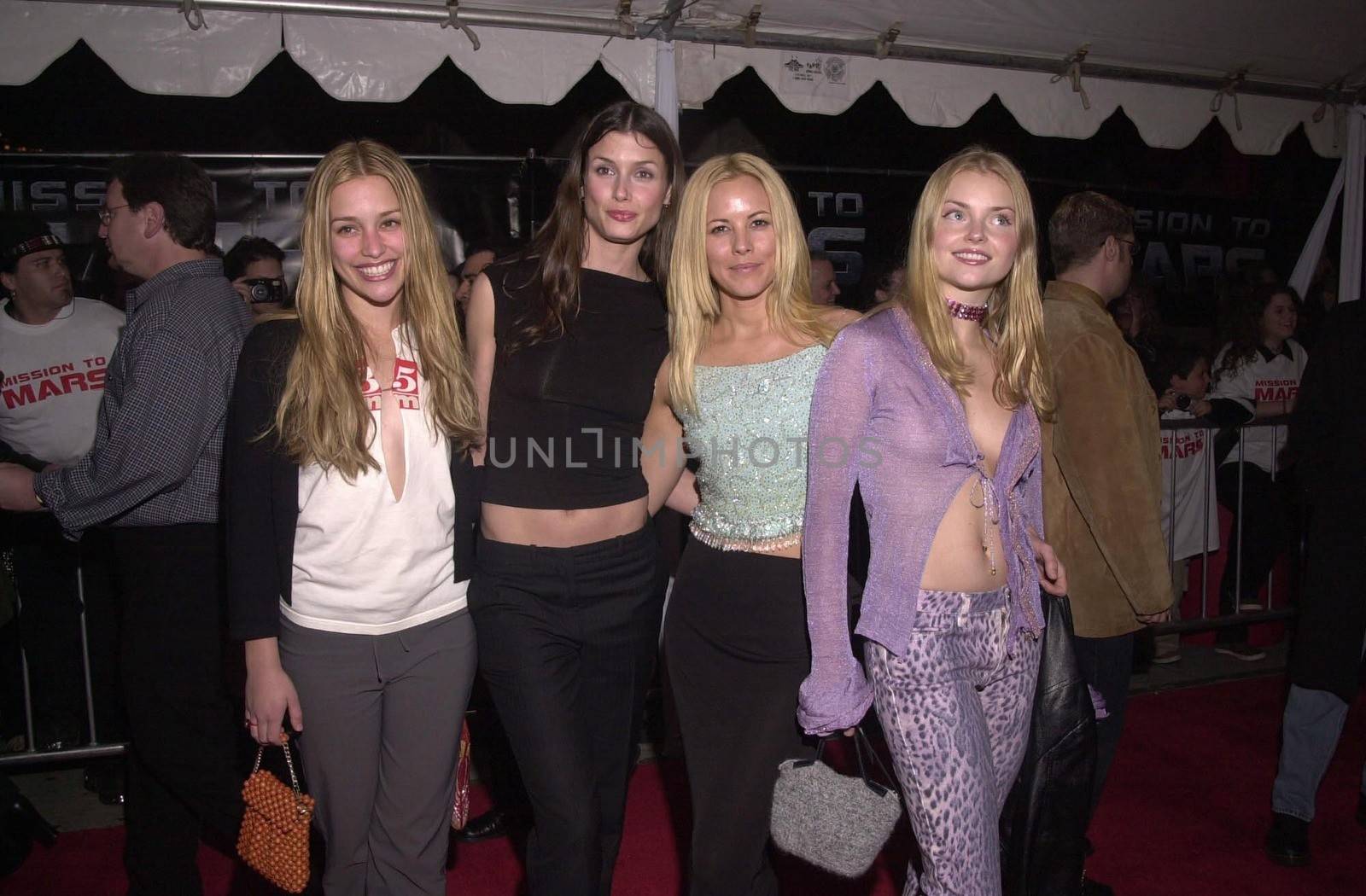 Piper Perabo, Bridget Moynahan, Maria Bello and Izabella Miko at the premiere of Touchstone's "MISSION TO MARS" in Hollywood, 03-06-00