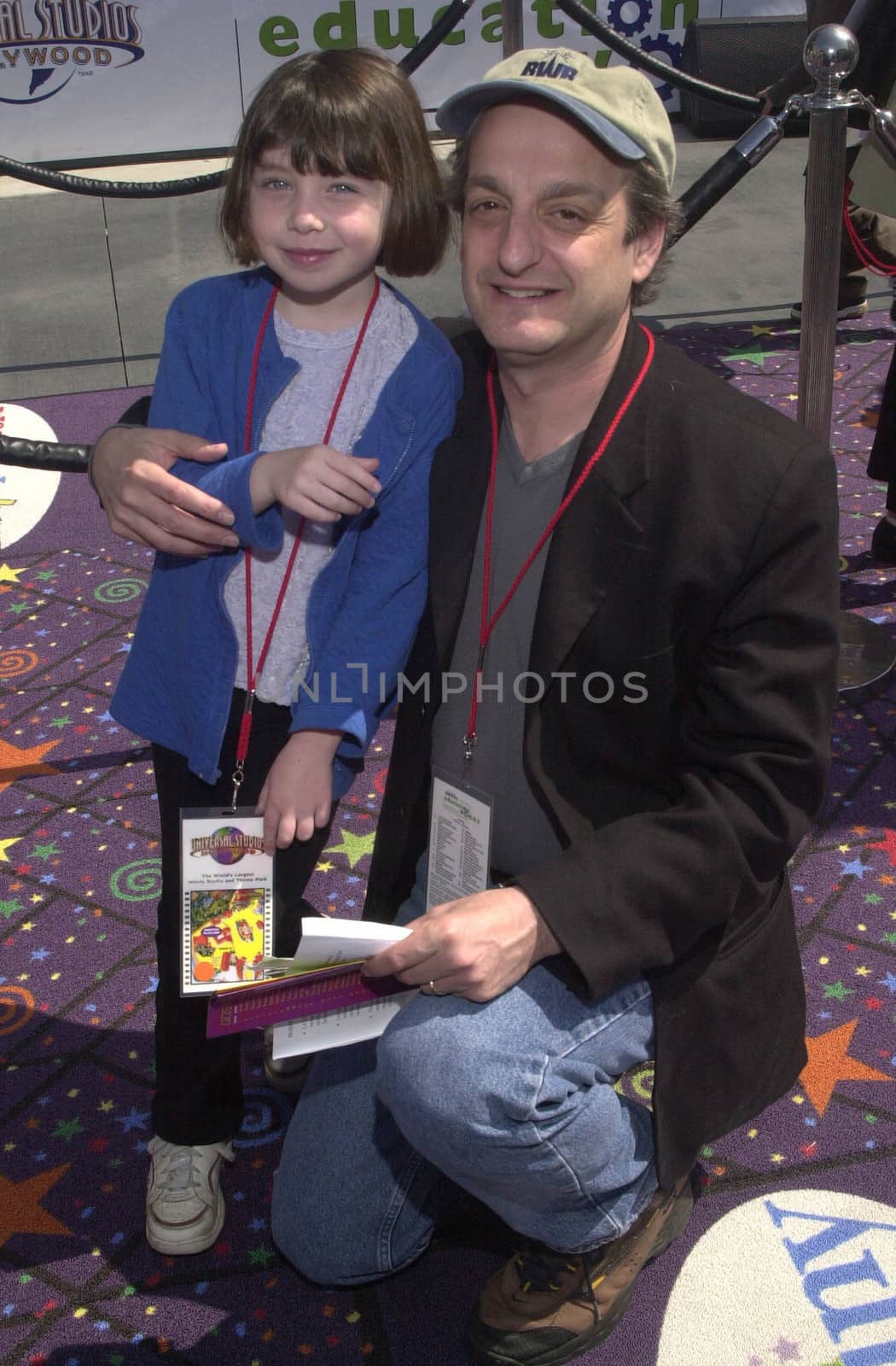 David Paymer and Daughter at the Education Works benefit to promote after-school activities, Universal Studios Hollywood, 03-25-00