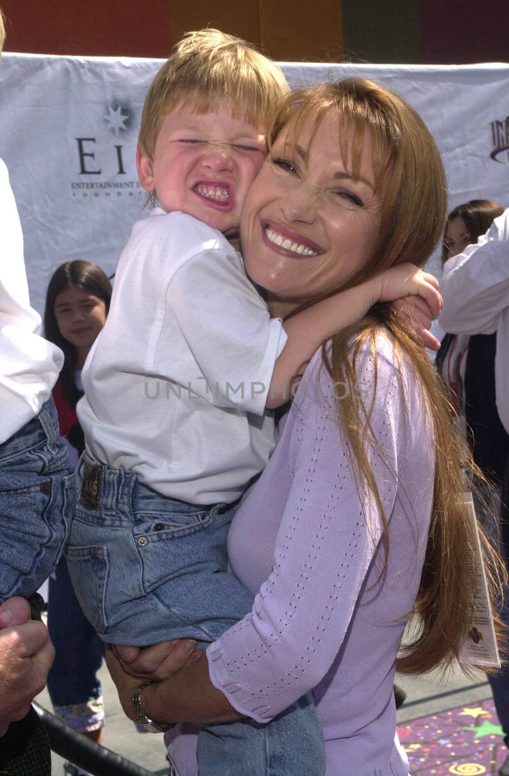 Jane Seymour and Son at the Education Works benefit to promote after-school activities, Universal Studios Hollywood, 03-25-00