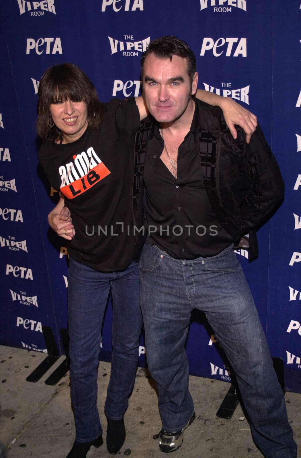 Chrissy Hynde and Morrissey at the PETA's 20th anniversary bash in Los Angeles. 09-13-00