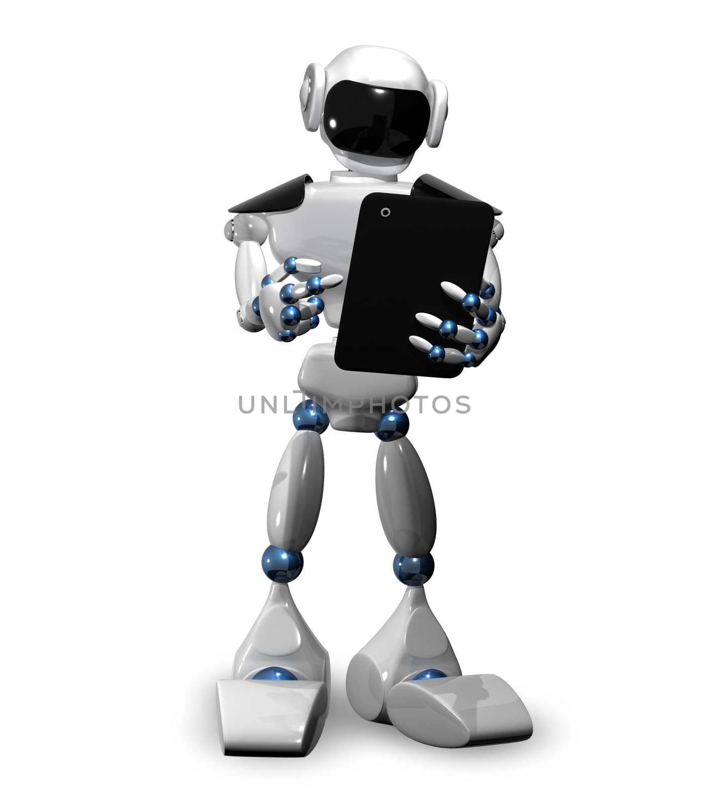 robot with tablet by brux