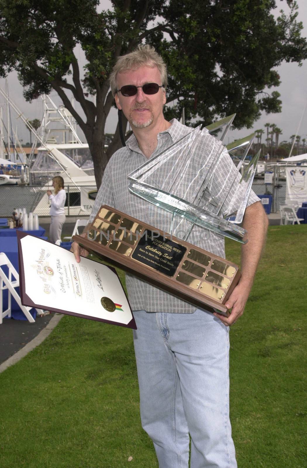 JAMES CAMERON at the celebrity sail for the Planetary Coral Reef Foundation, Marina Del Ray , 06-20-01 at the celebrity sail for the Planetary Coral Reef Foundation, Marina Del Ray, 06-02-01