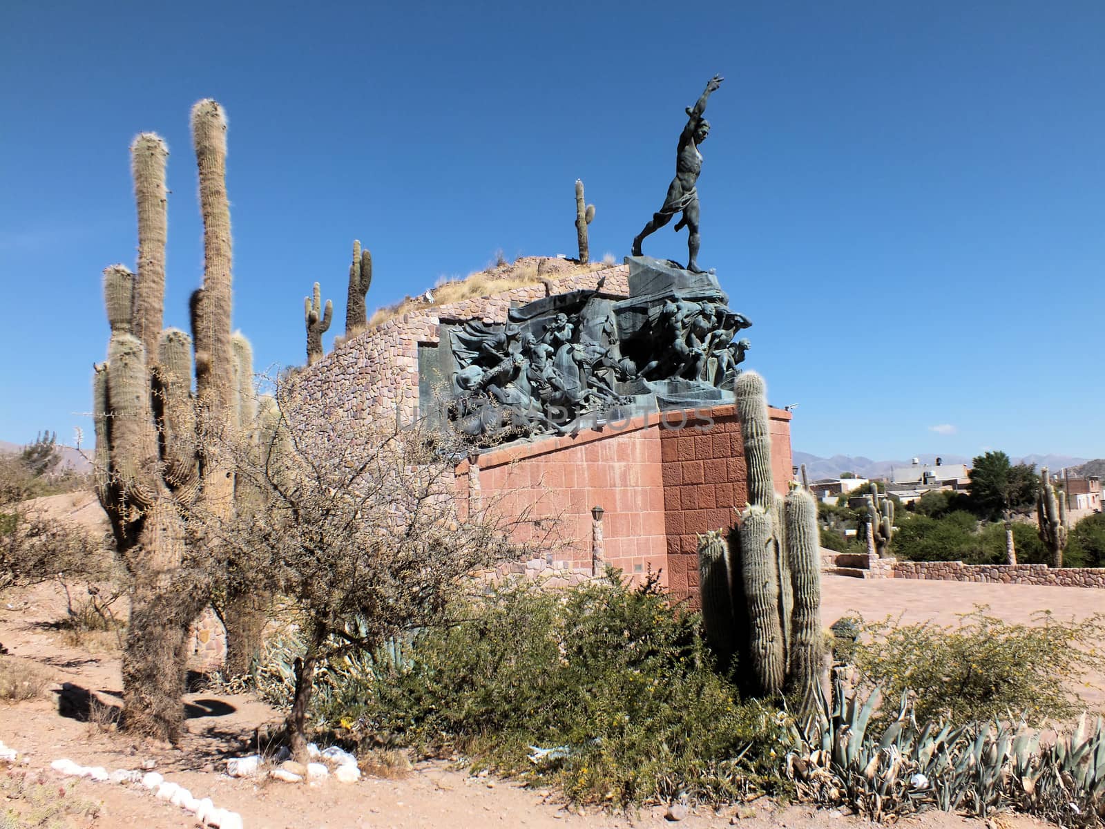 Humahuaca is dominated by the controversial Monumento de la Independencia crowning a small hill just west of the centre and reached by climbing a long flight of steps.