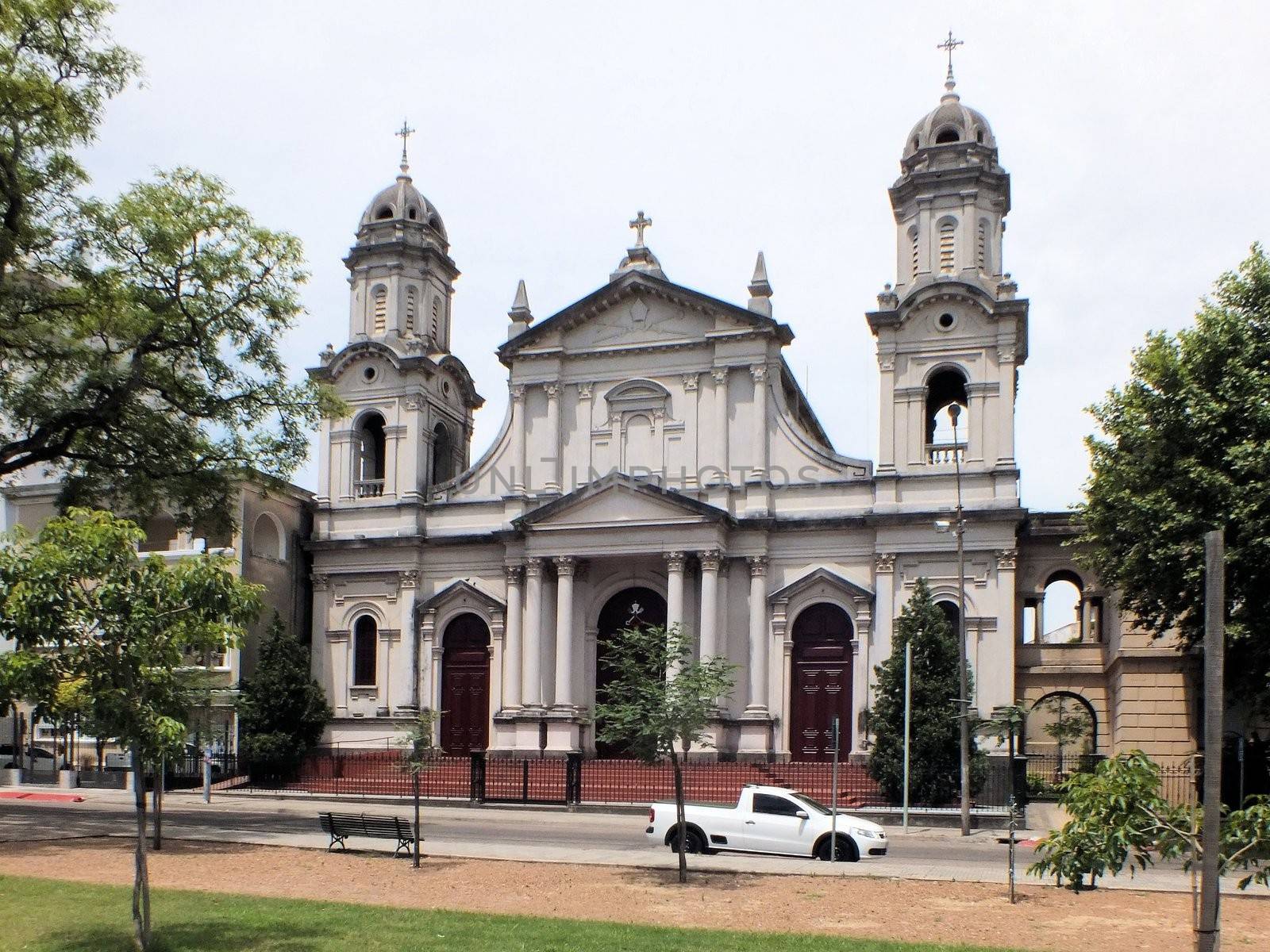 The Cathedral Basilica of Saint John the Baptist (Catedral Basilica de San Juan Bautista) was designed by the priest and architect Ernesto Vespignani in the Eclecticism style, with a predominantly Baroque facade. It was consecrated in 1889, dedicated to Saint John the Baptist.