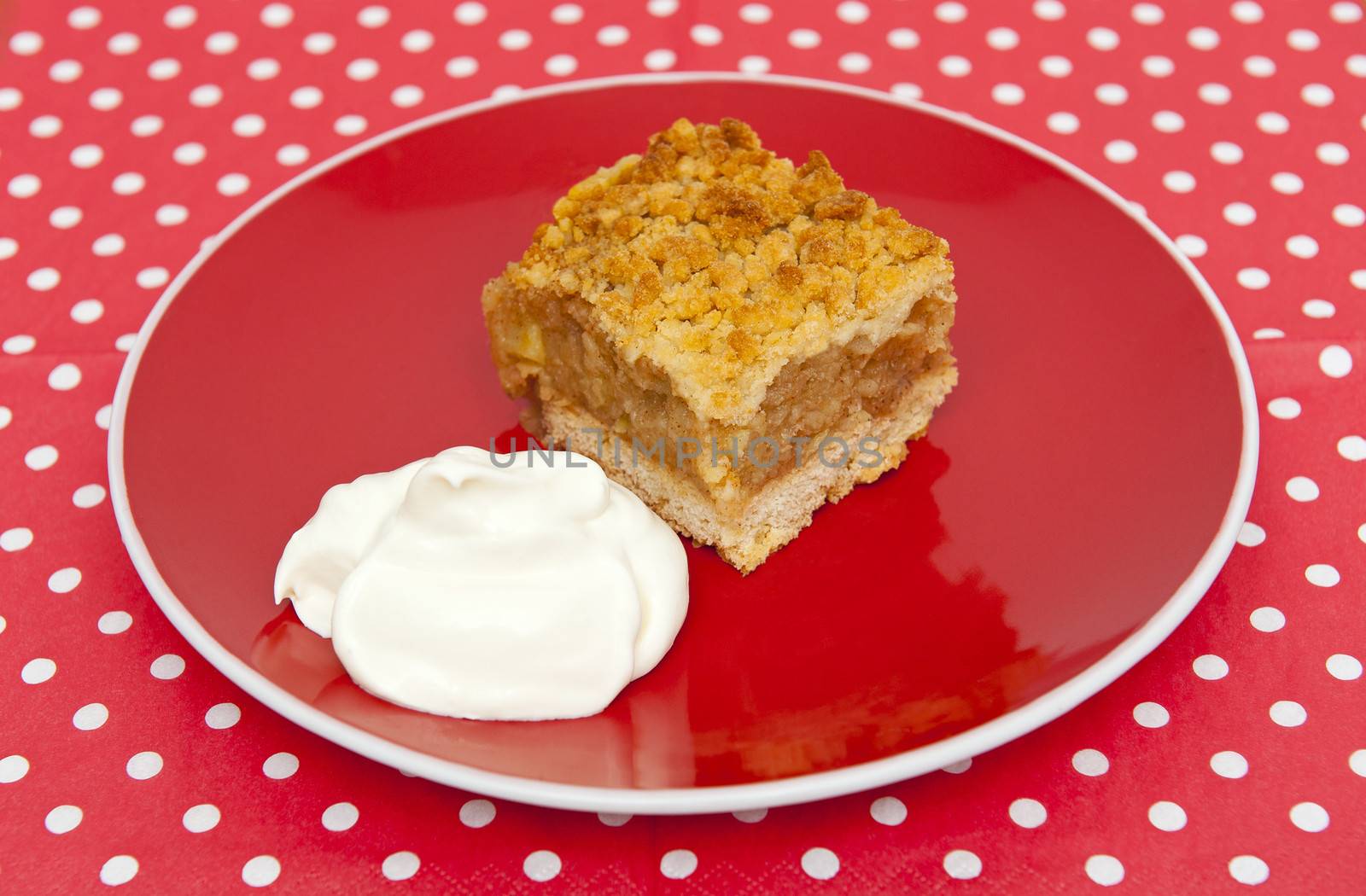 Apple pie isolated on the white background