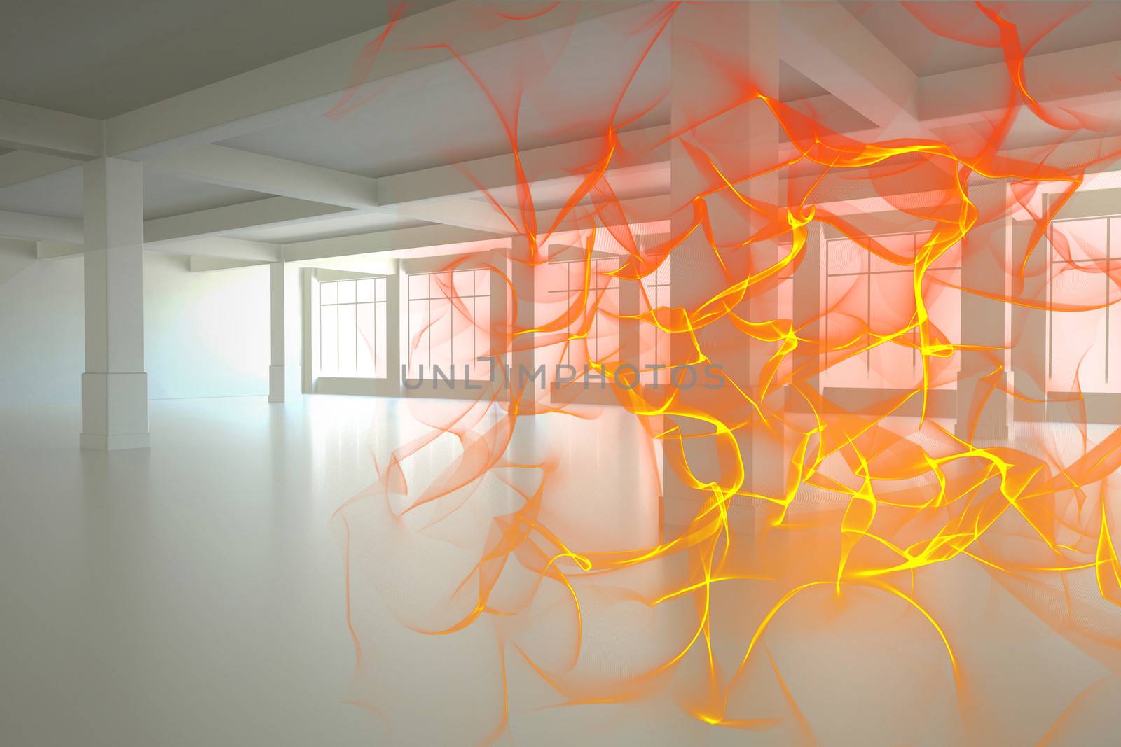 Abstract design in orange by Wavebreakmedia