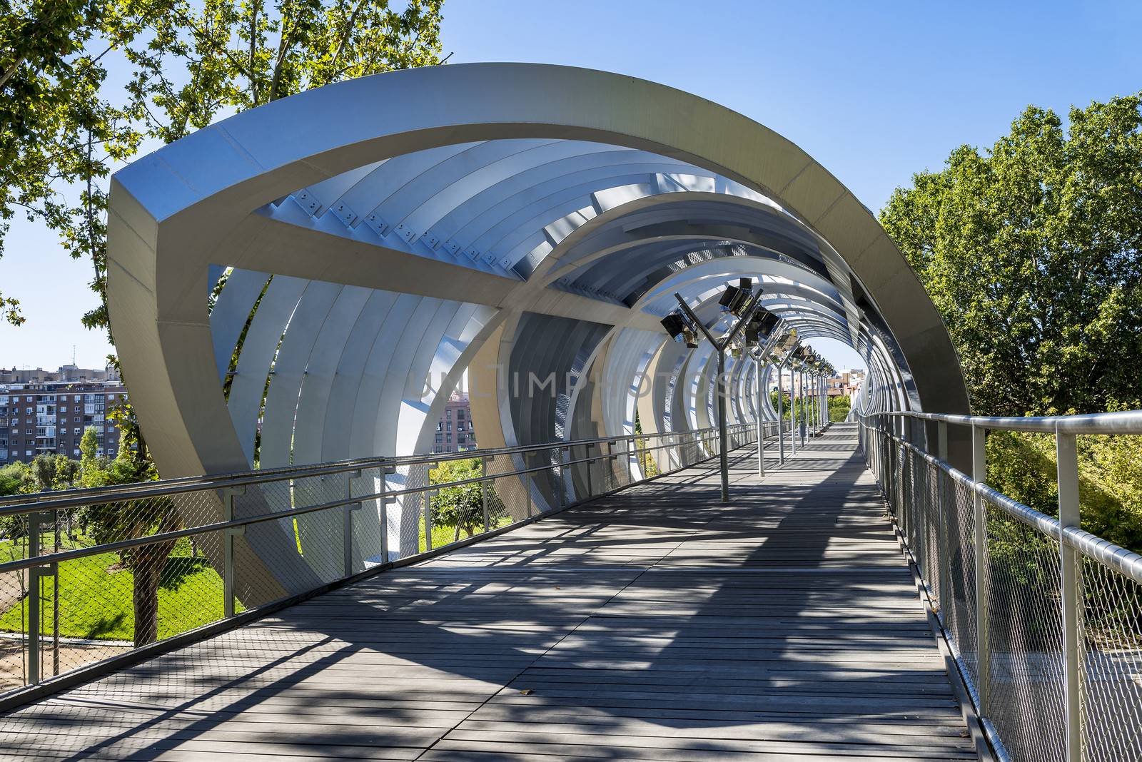 Arganzuela Bridge in Madrid city, Spain, Europe