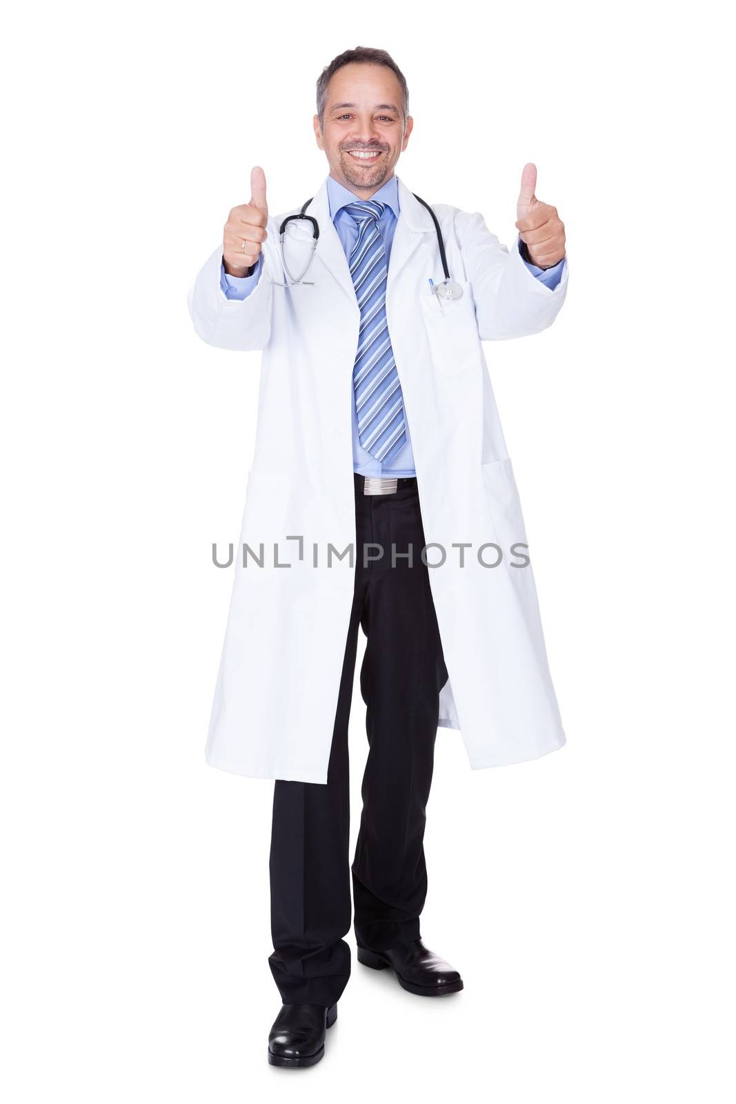 Portrait Of A Confident Doctor Isolated On White Background