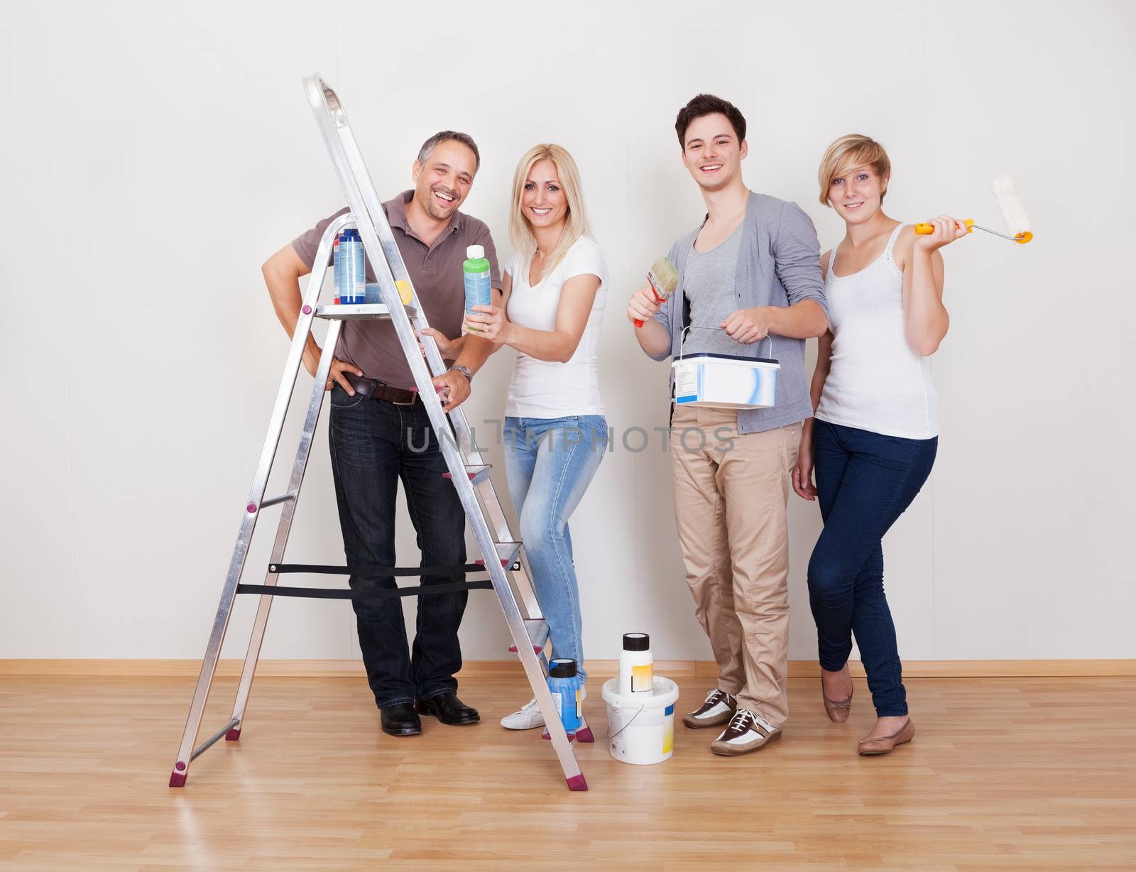 Home maintenance repair team by AndreyPopov