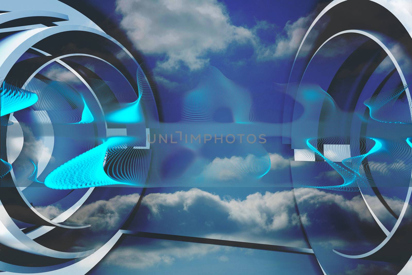 Abstract design in blue by Wavebreakmedia