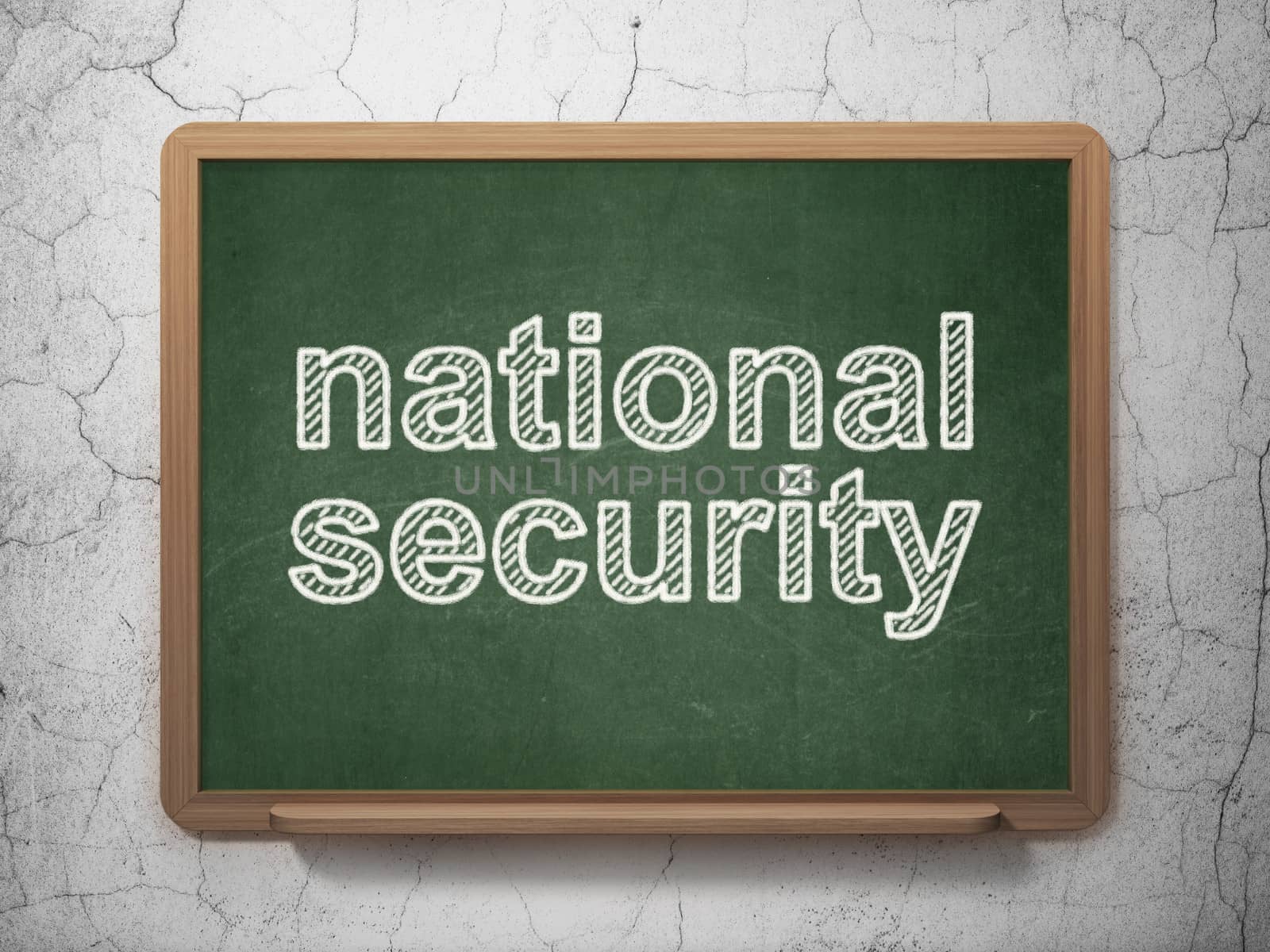 Security concept: National Security on chalkboard background by maxkabakov