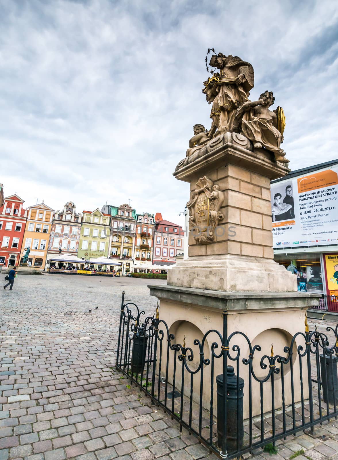 POZNAN, POLAND - AUGUST 21: The central square on August 21, 2013 in Poznan, Poland. Currently, Old Market is the center of tourism Poznan and the most beautiful part of the city.