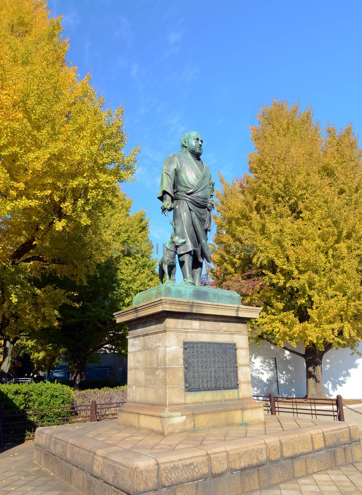 TOKYO-November 22: Saigo Takamori statue at Ueno park inTokyo, Japan by siraanamwong