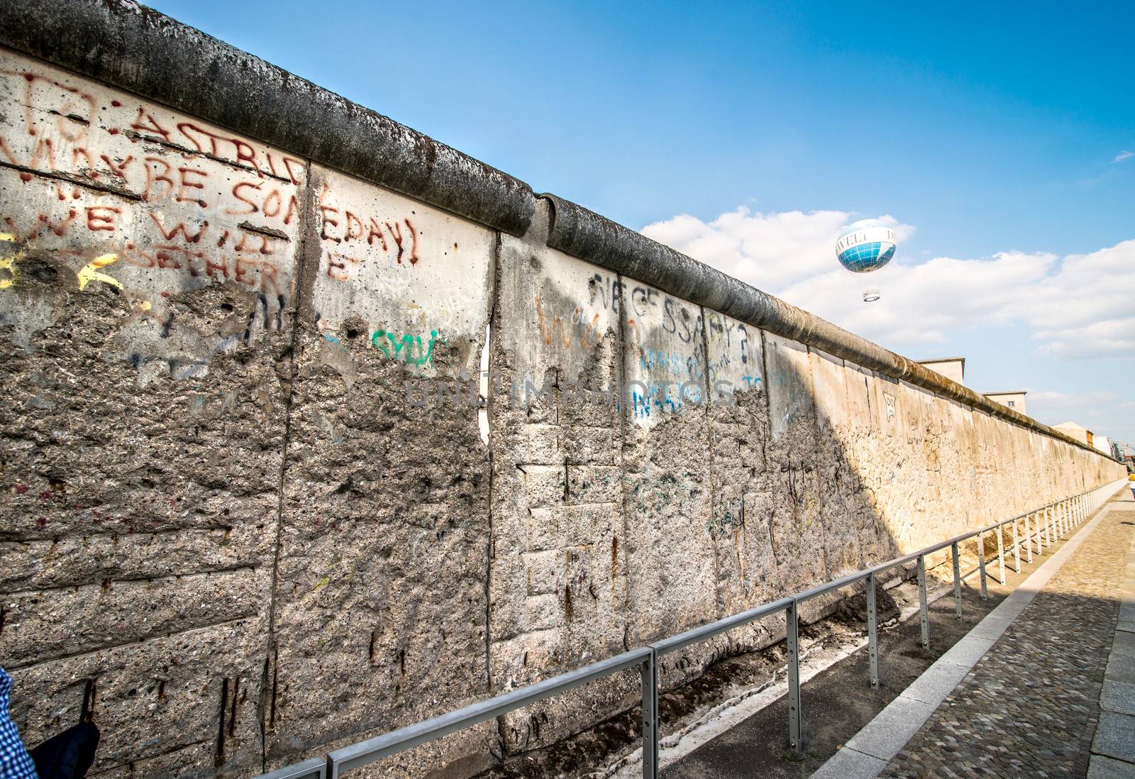 Remains of the Berlin Wall preserved along Bernauer Strasse.