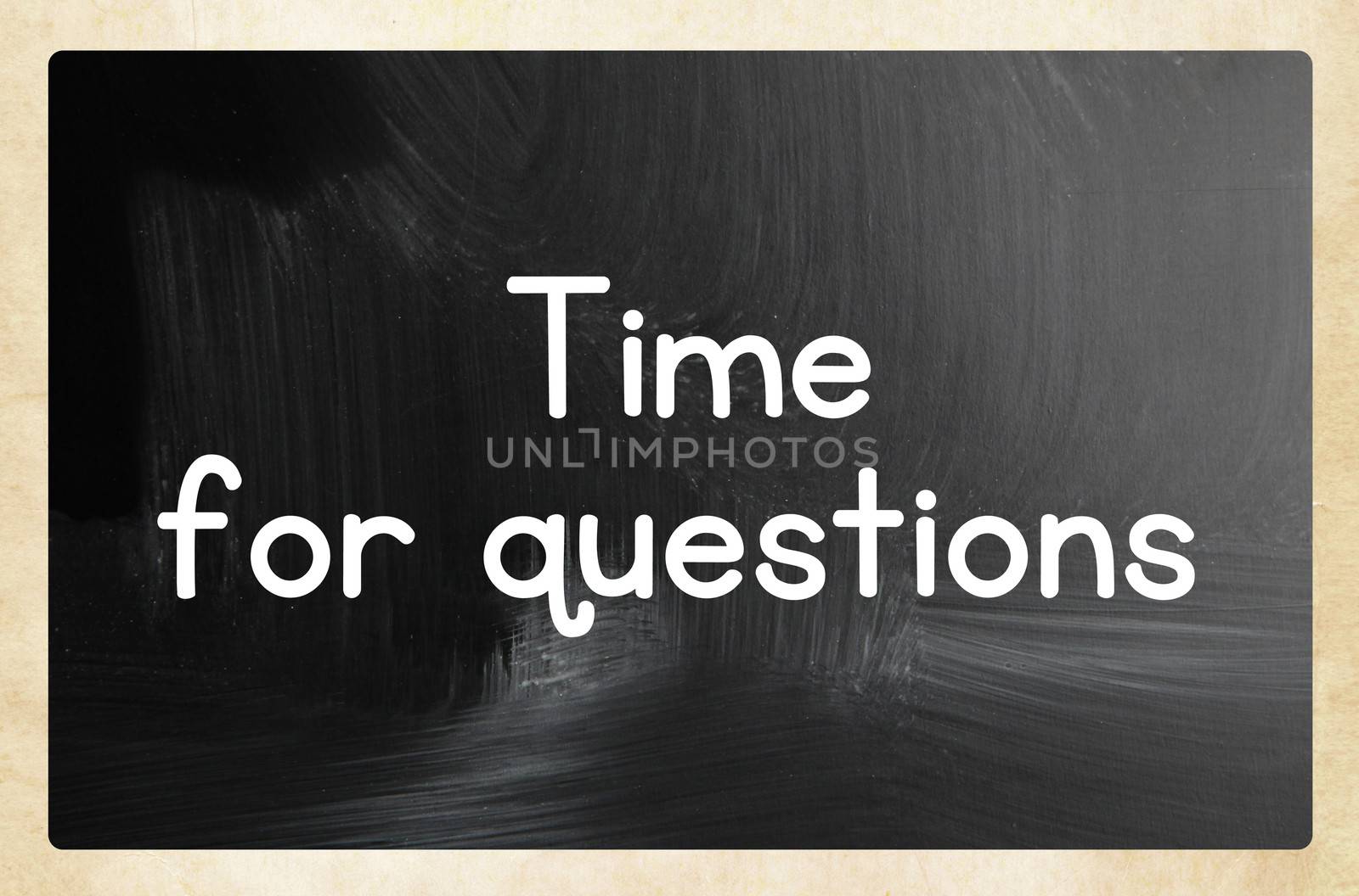 time for questions concept