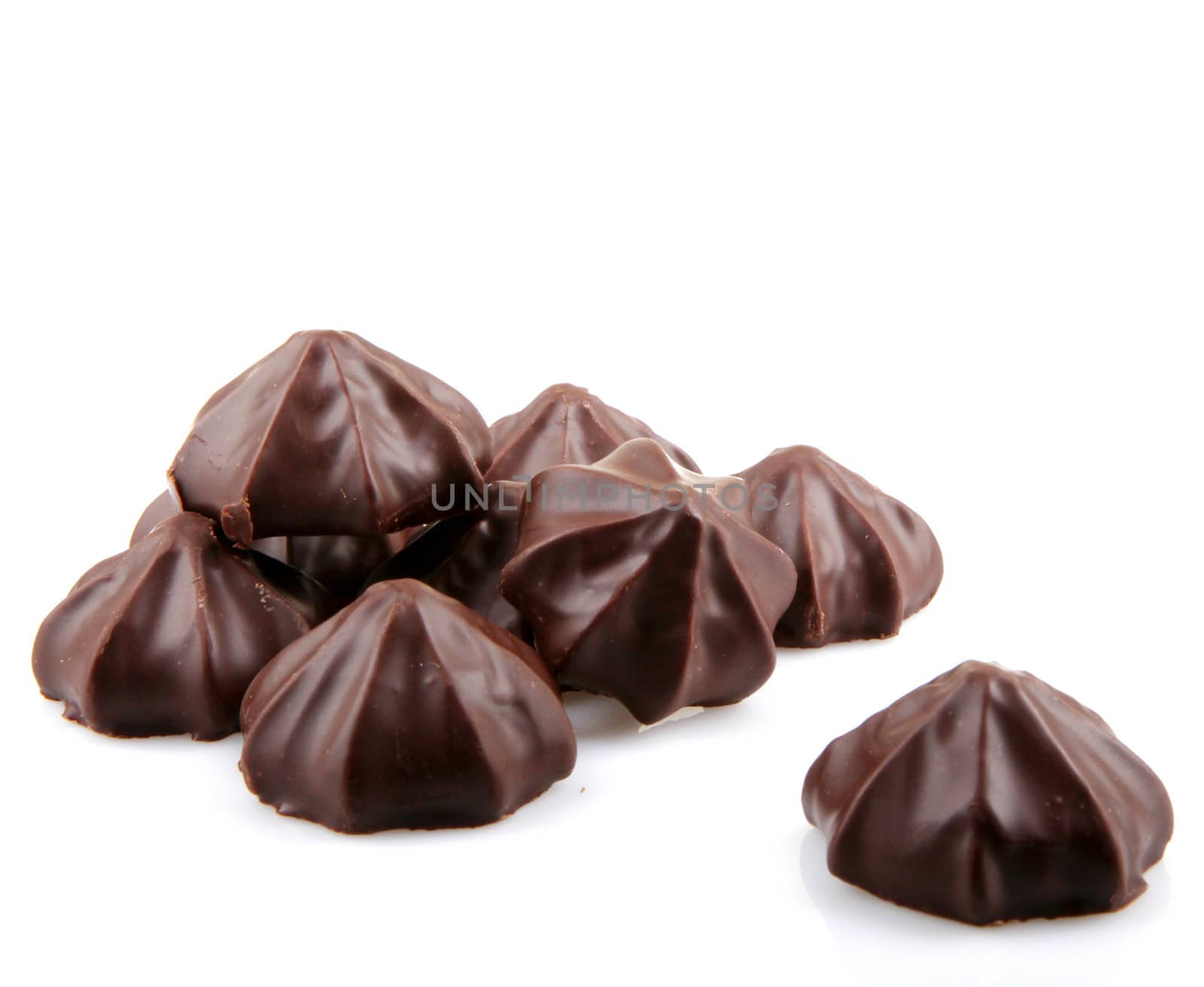 Fine Chocolates On White Background