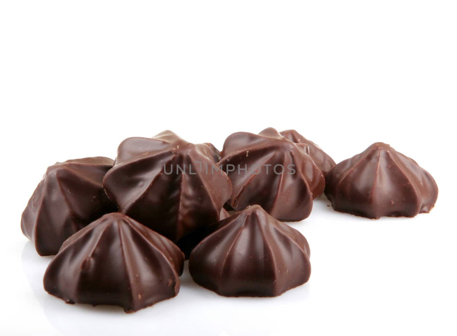 Fine Chocolates On White Background