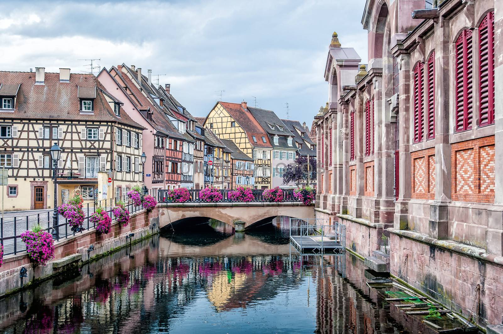 Nice Canal with historical Houses in Strasbourg, France