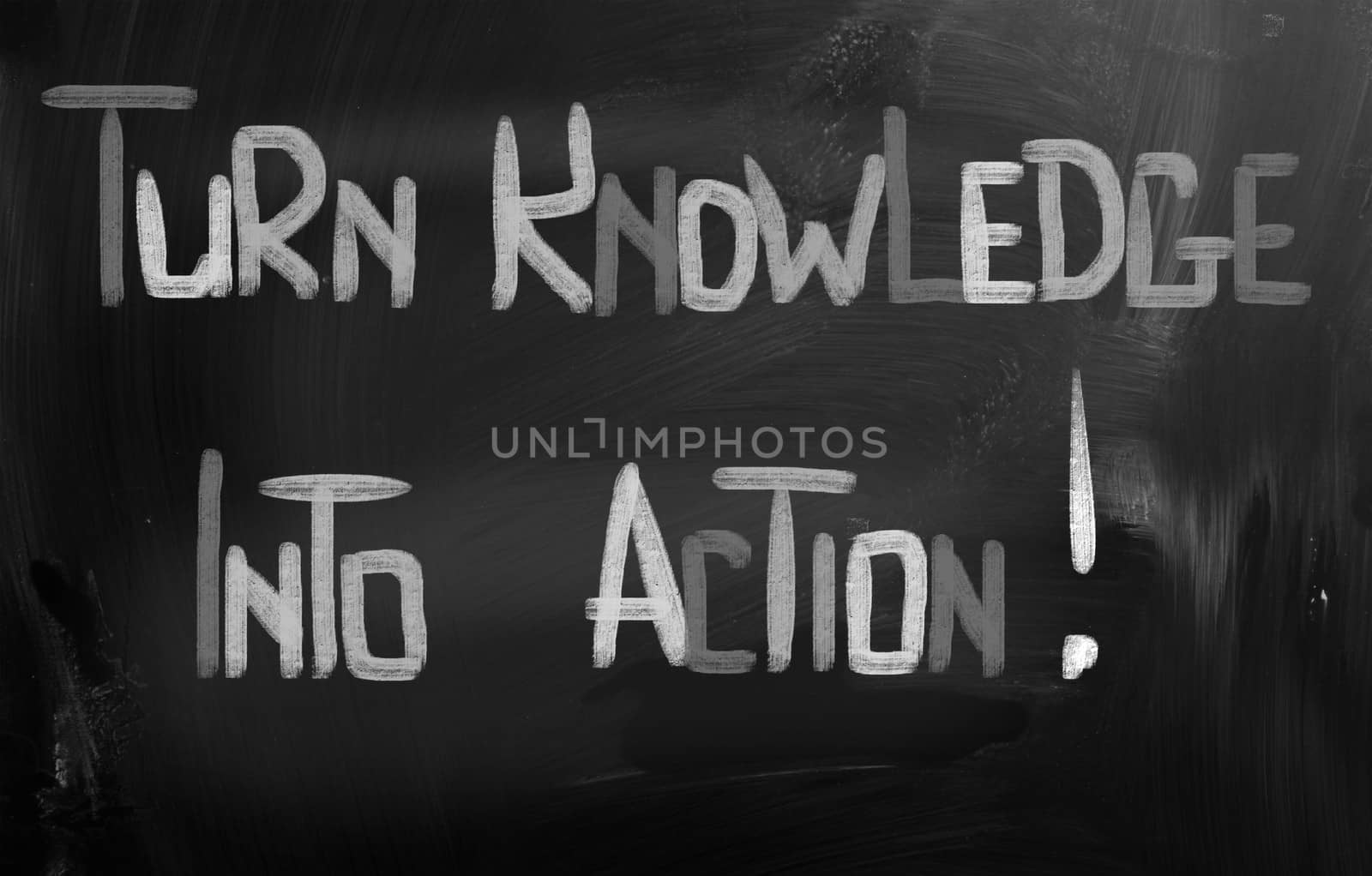 Turn Knowledge Into Action Concept