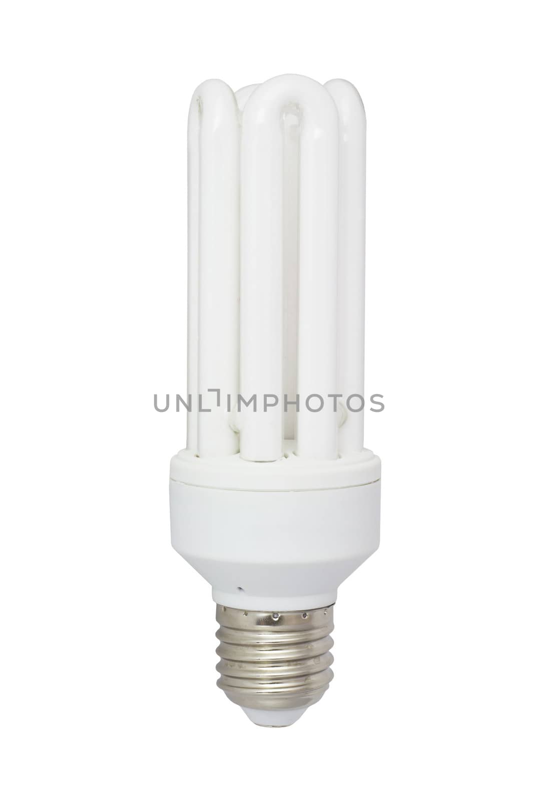 White fluorescent lamp. Isolated on the white background