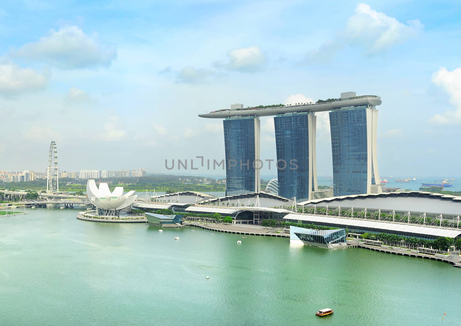 Marina Bay Sands Resort  in Singapore. It is billed as the world's most expensive standalone casino property at S$8 billion