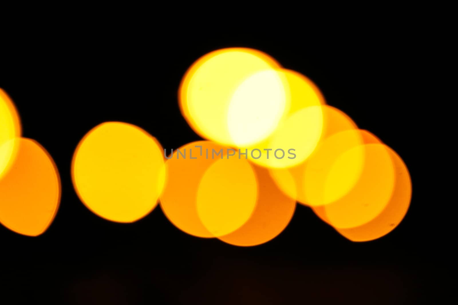 Abstract defocused lights of the night city bokeh background