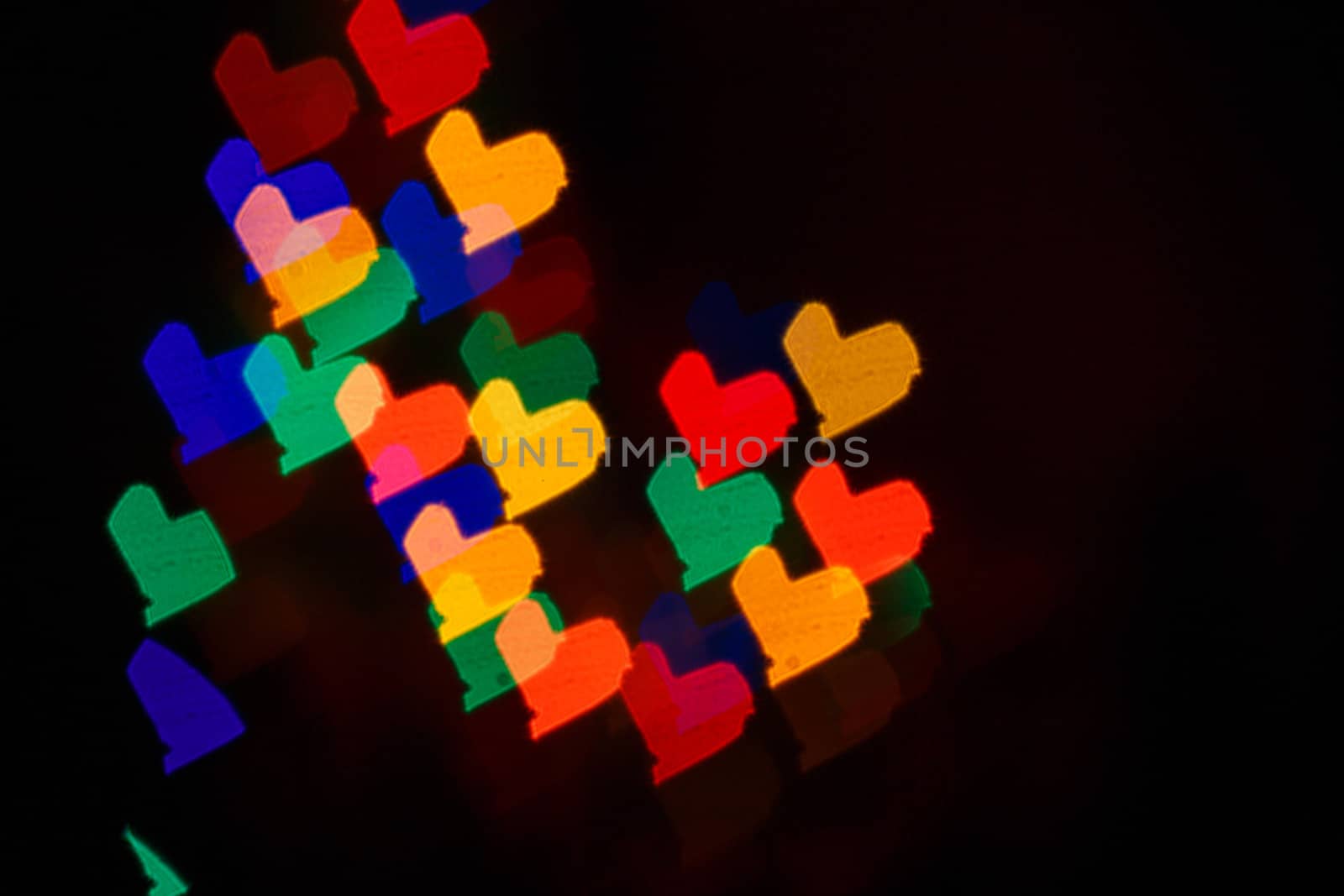 Multicolored hearts as abstract background for Valentine's day