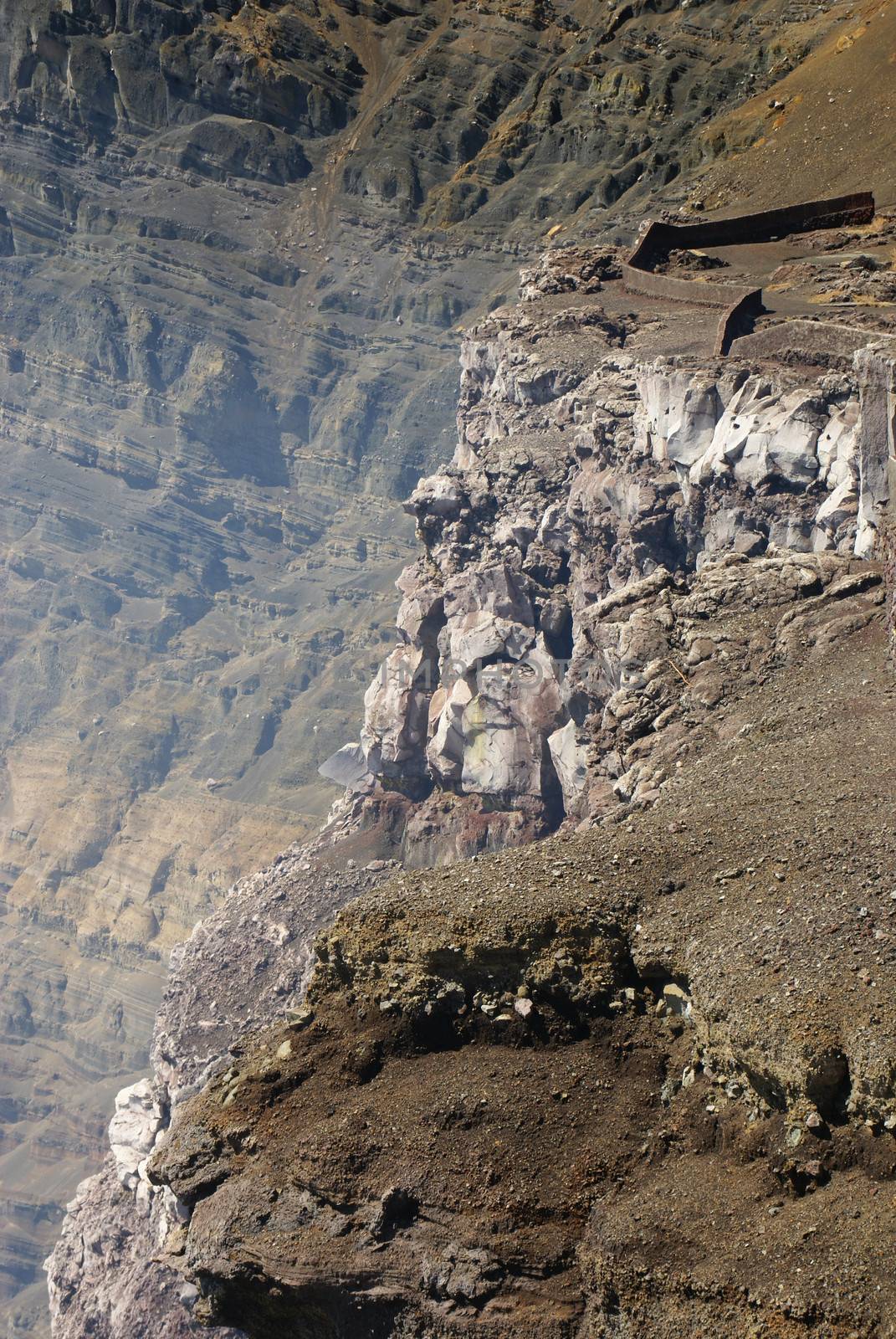 View into the crater, Volcano Masaya National Park, Nicaragua, Central America