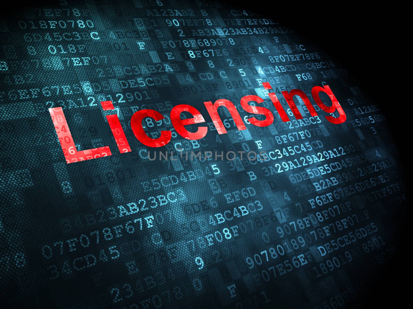 Law concept: Licensing on digital background by maxkabakov