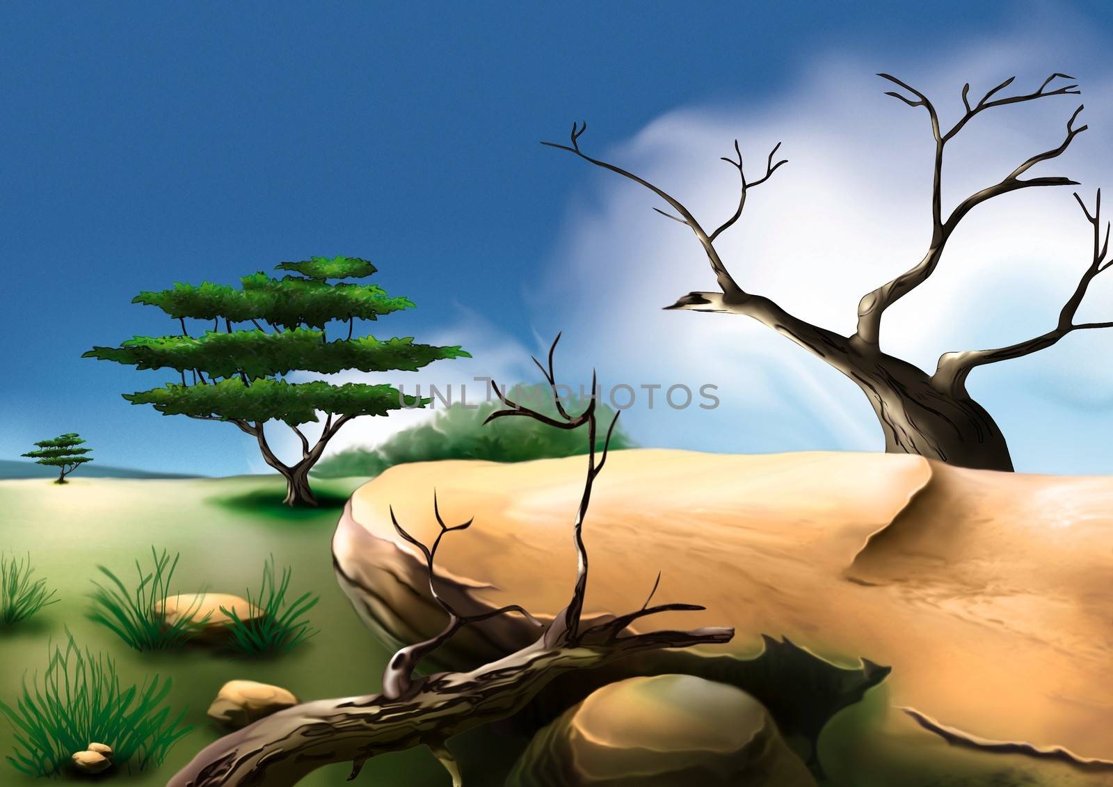African Bush - Background Illustration