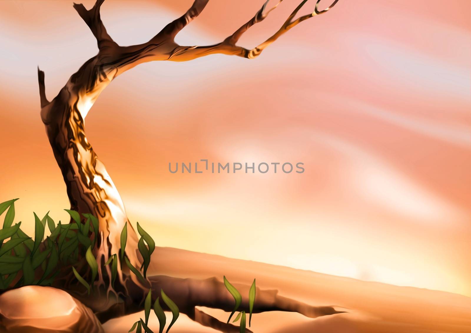 Desert Tree by illustratorCZ