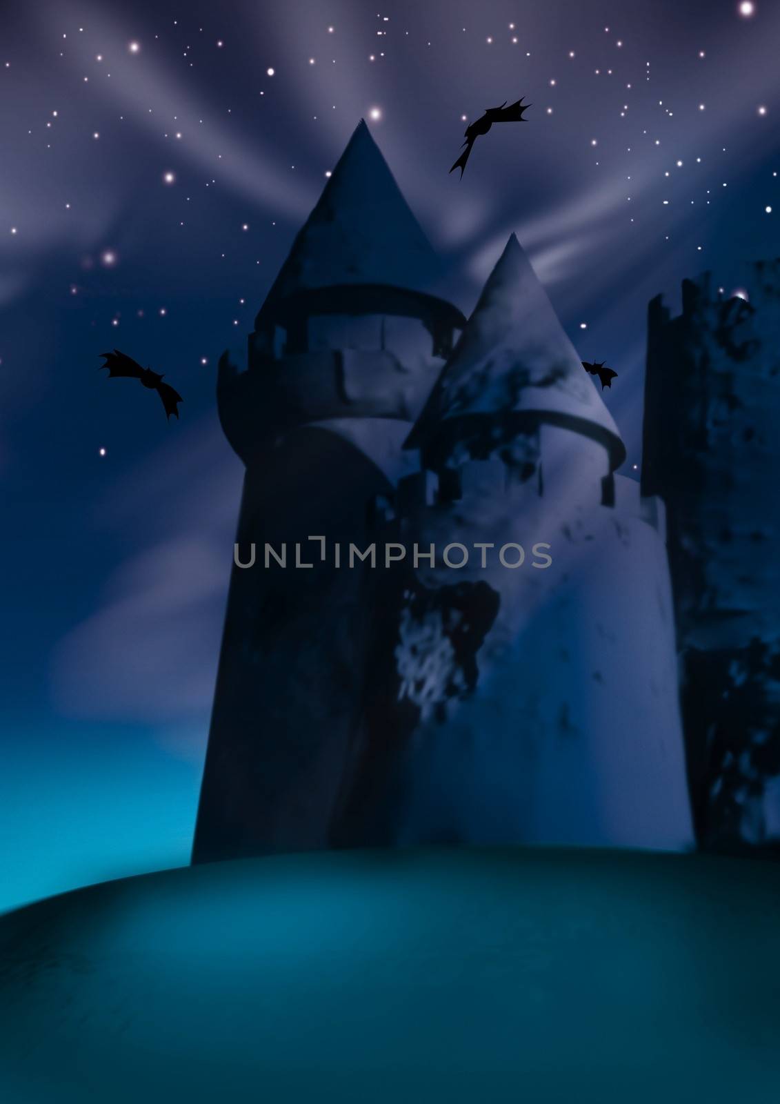 Deep Castle - Background Illustration, Bitmap
