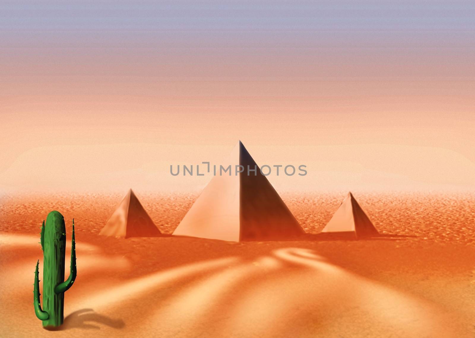 Egyptian Desert - Background Illustration, Bitmap
