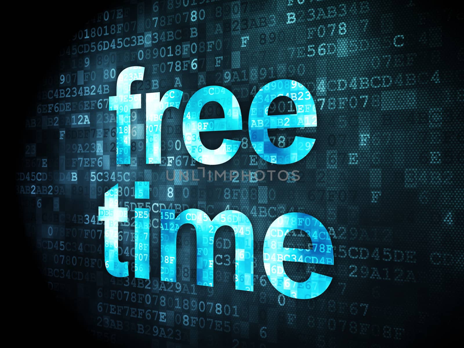 Timeline concept: Free Time on digital background by maxkabakov