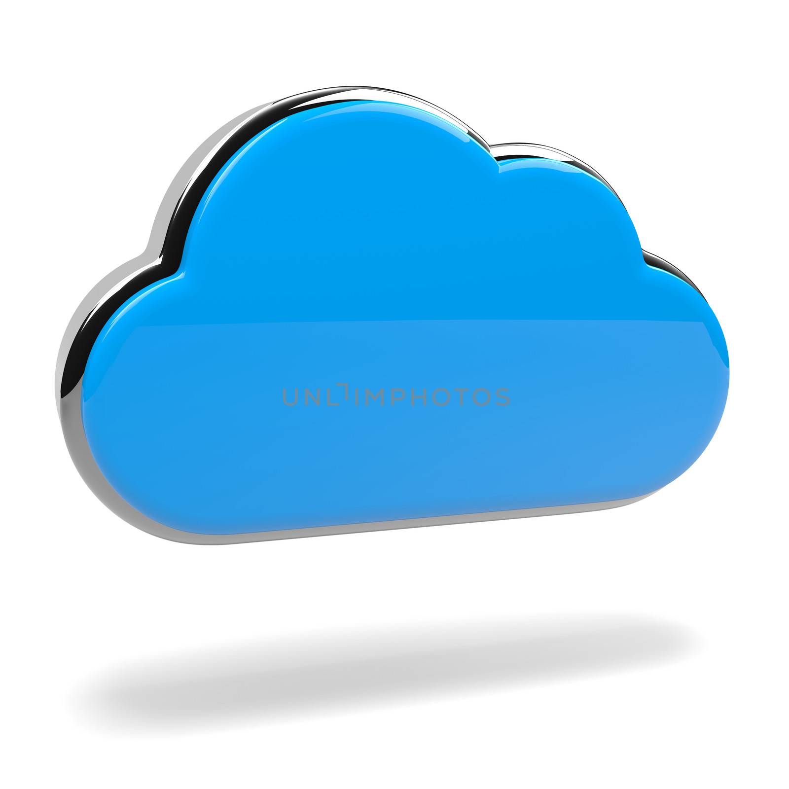 Blue Cloud 3D Illustration Cloud Computing Concept