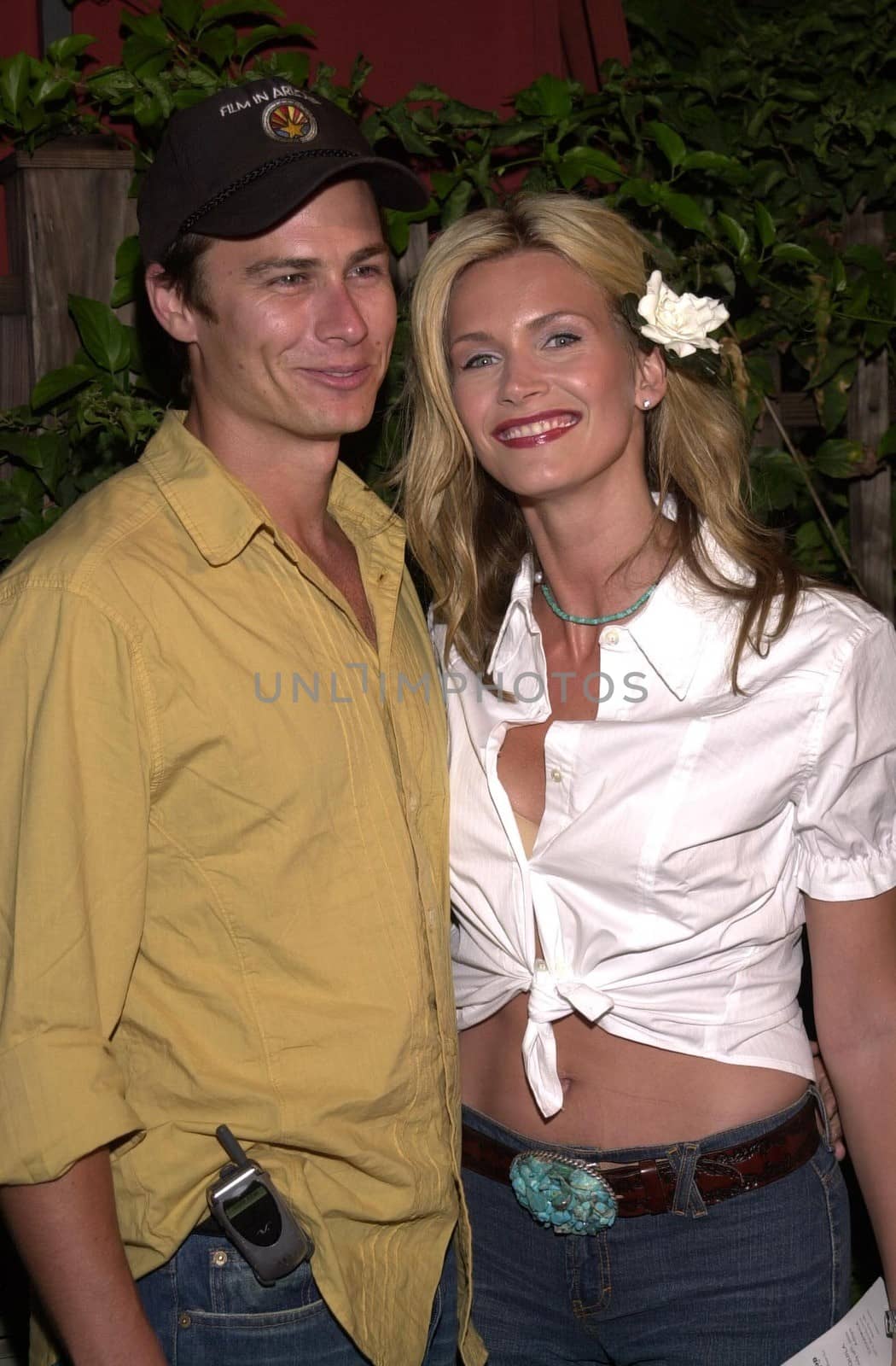 Natasha Henstridge and Liam Waite at the launch party for Eastwood Ranch's new lifestyle brand with "Denim Tapas and Tequila" held at Chadwick, Beverly Hills, CA 07-16-02