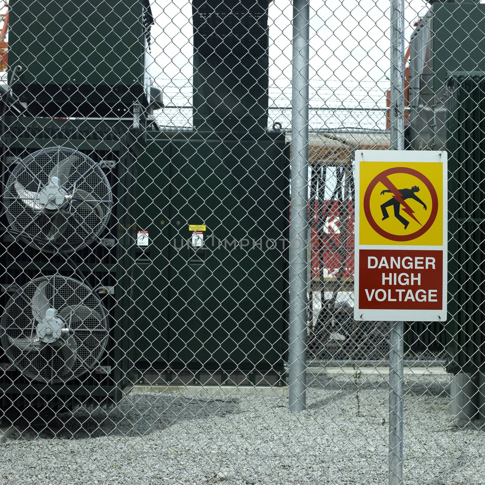 Danger high voltage sign by mmm