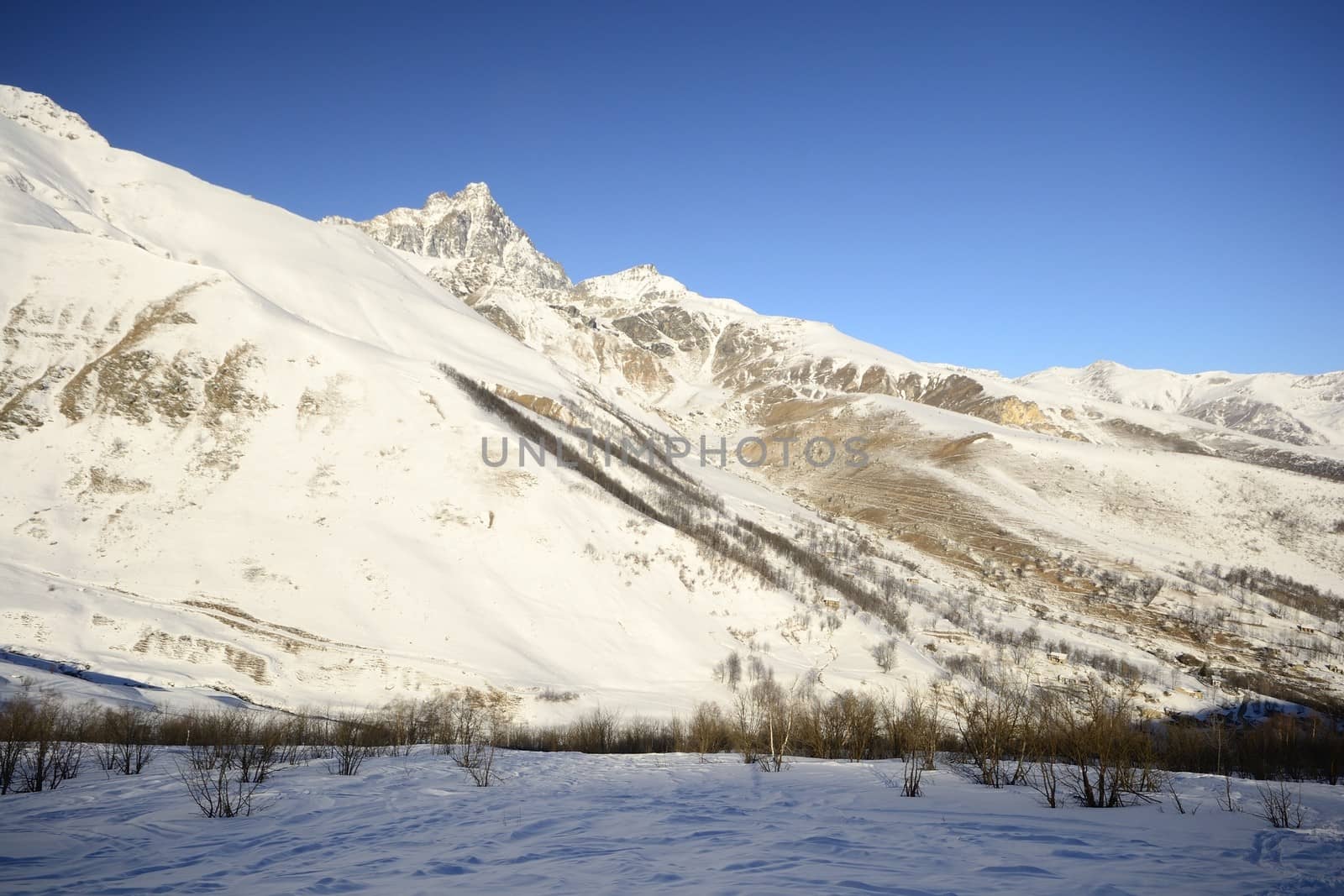 Majestic winter view of Mount Viso by fbxx