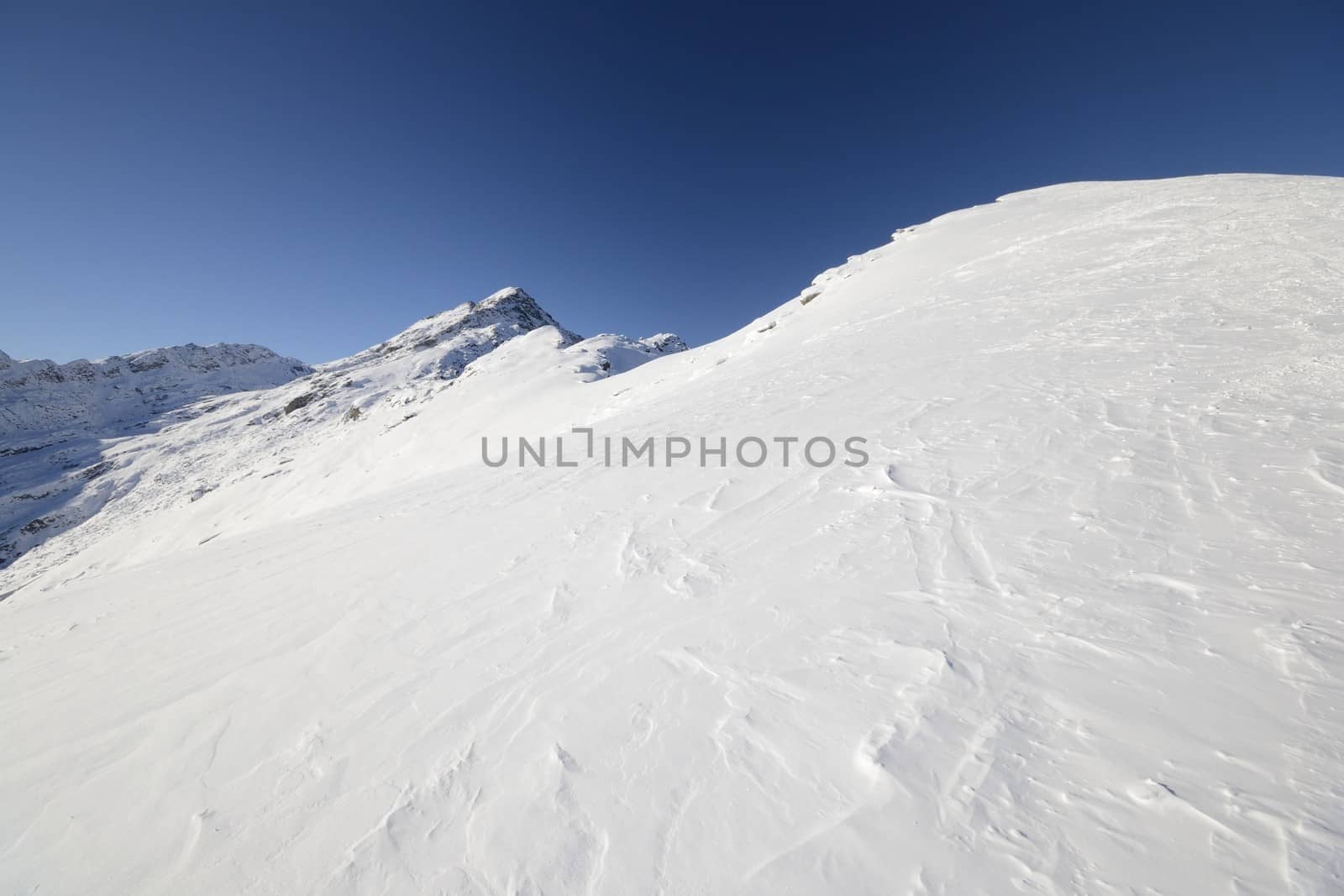 Back country skiing in scenic landscape