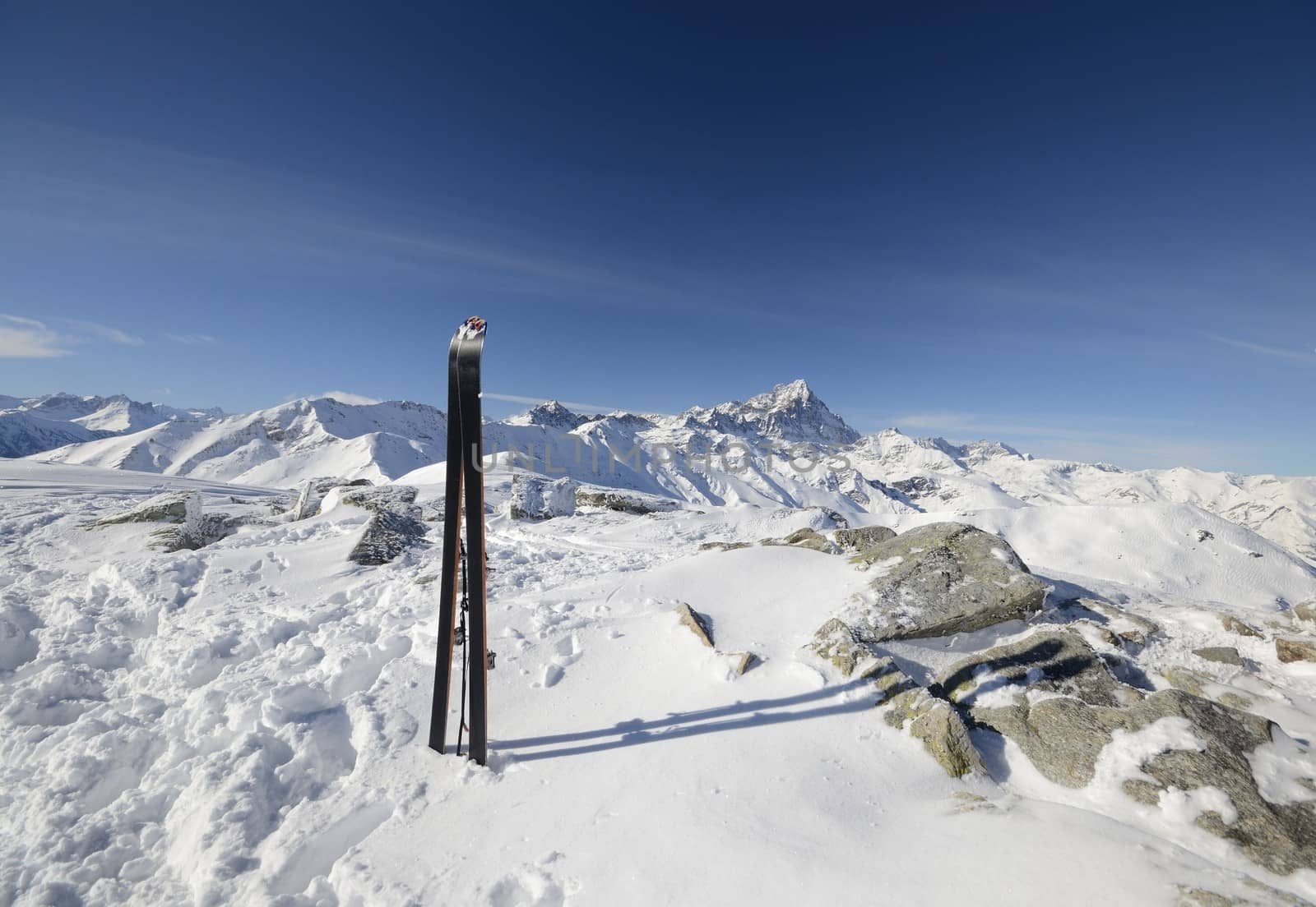 Tour ski on the summit by fbxx