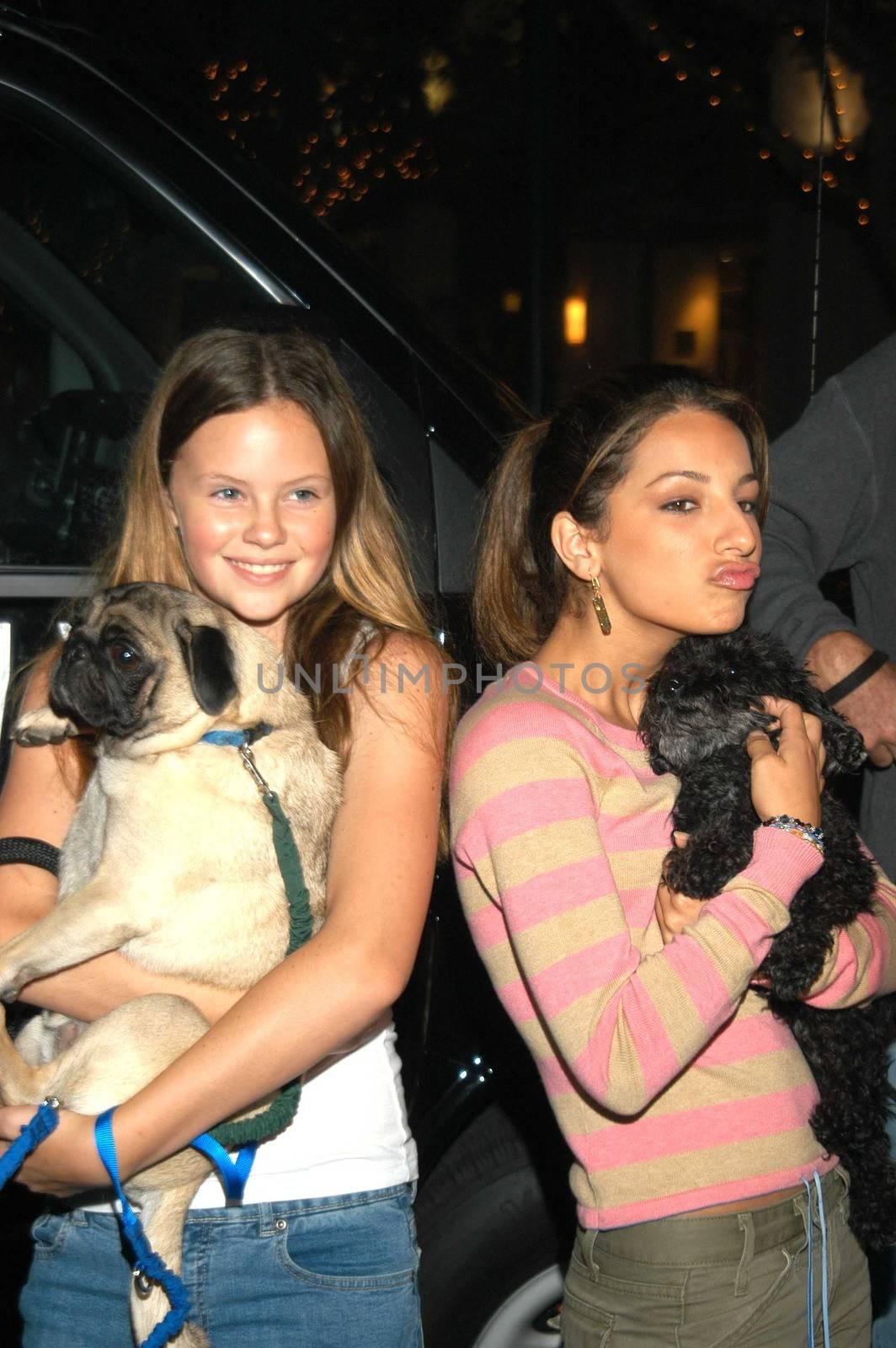 Sarah Ramos and Vanessa Lenghies at the Last Chance For Animals Press Conference, Third Street Promenade, Santa Monica, Calif., 08-26-03