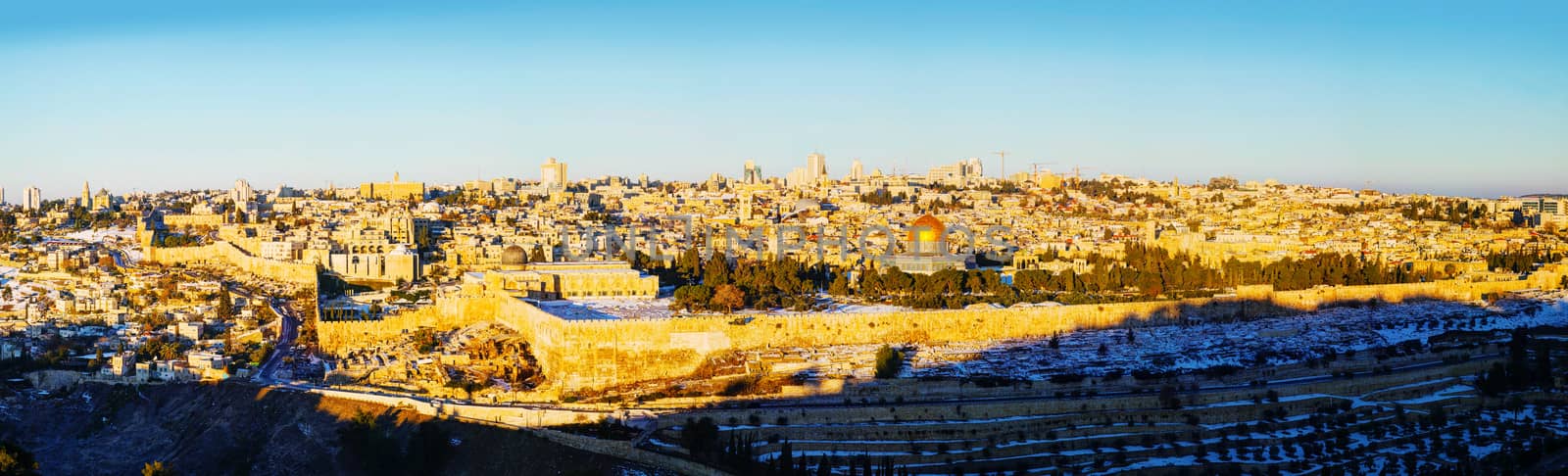 Old City in Jerusalem, Israel panorama by AndreyKr