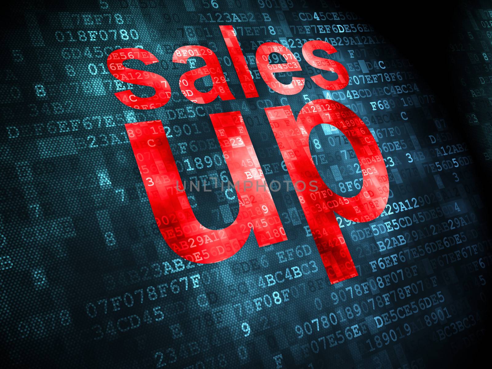 Marketing concept: Sales Up on digital background by maxkabakov