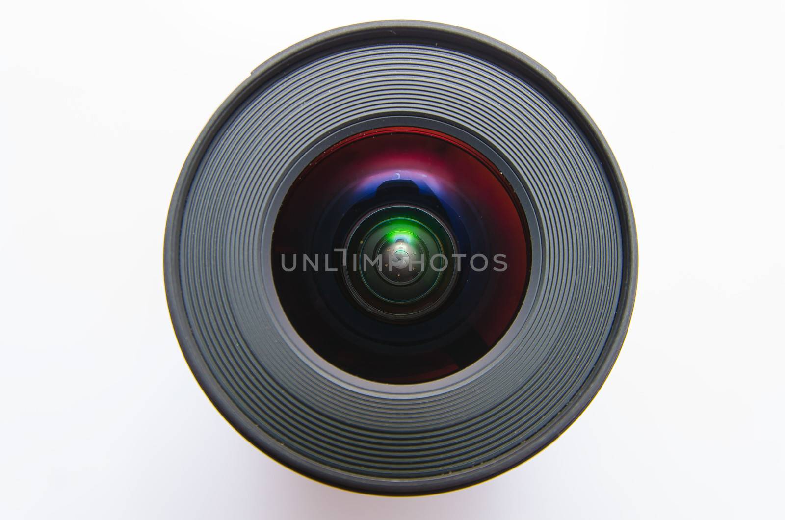 Isolated wide angle lens