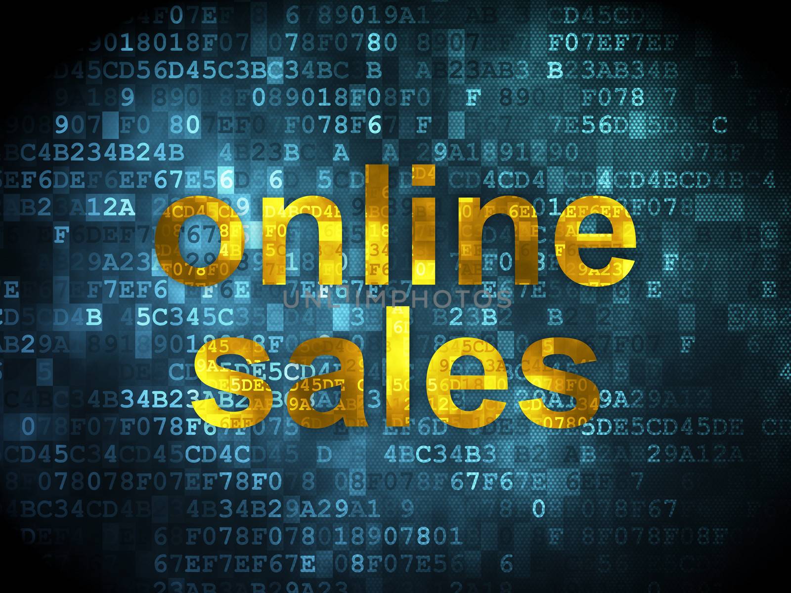 Advertising concept: Online Sales on digital background by maxkabakov