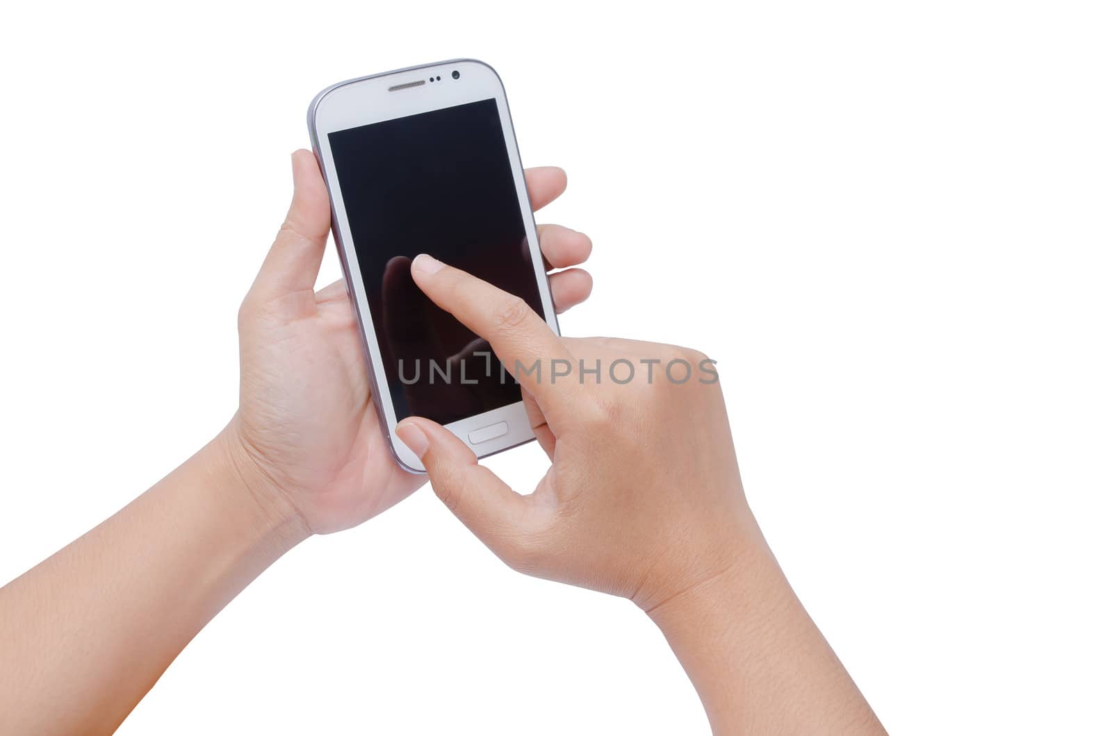Isolate hand touch screen on smart phone