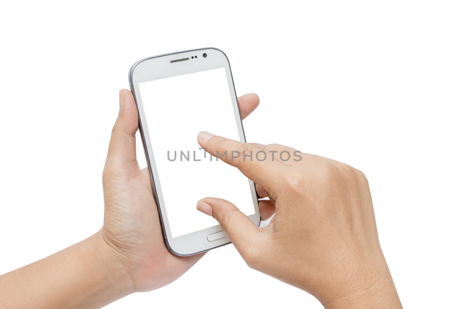 Isolate hand touch screen on smart phone